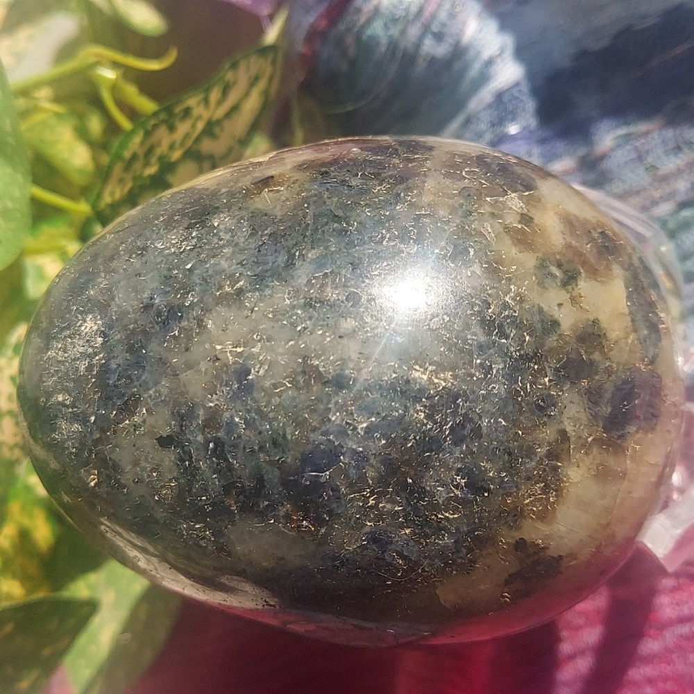 Sodalite and Smoky Quartz Egg